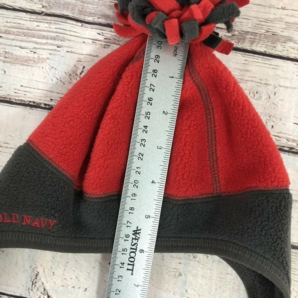 Old Navy Fleece Beanie -‎ Red and Gray Ohio State Colors - Size S